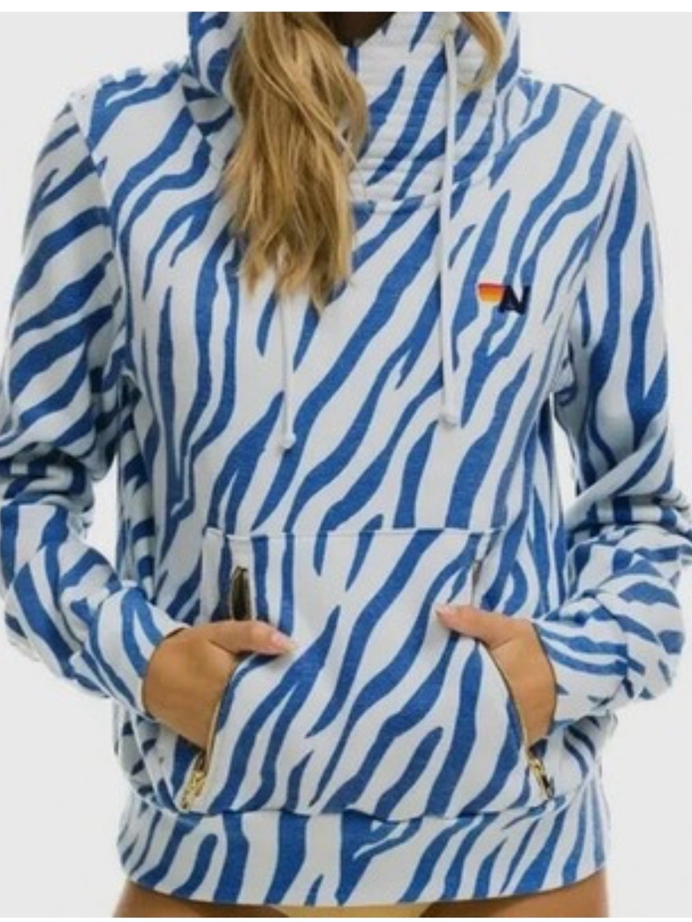 Aviator Nation blue tiger ninja hoodie